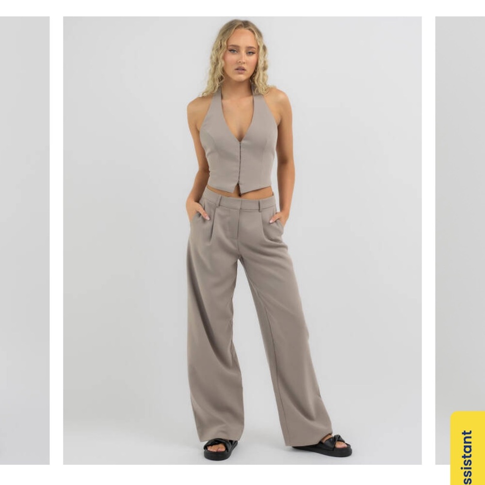 Grey Trousers and Matching Halter Top